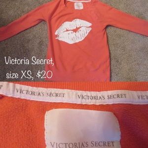 Victoria Secret Lips Sweatshirt, Size XS